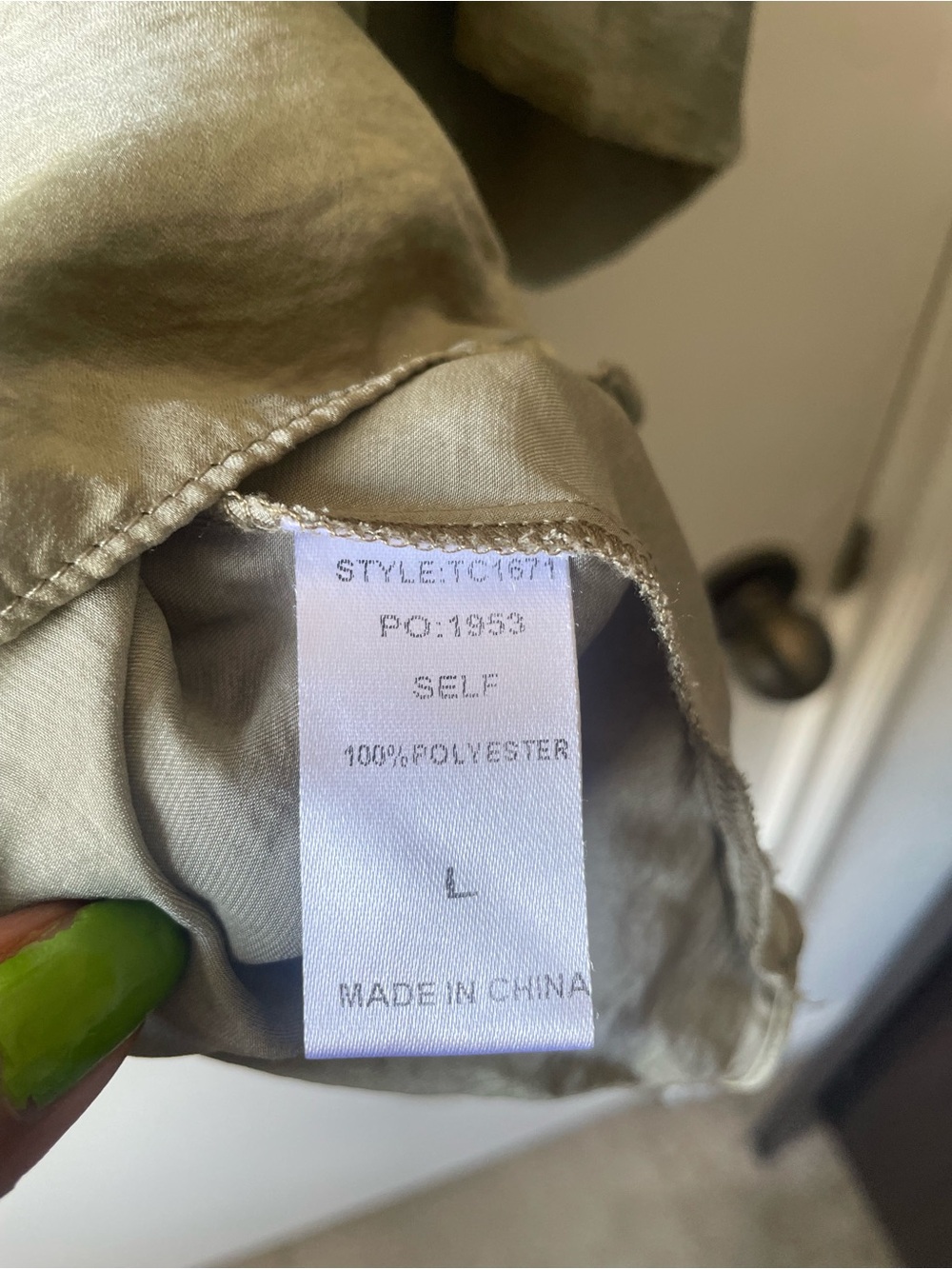 GGO Olive Relaxed Button-Down Tunic Shirt - Picture 8 of 8